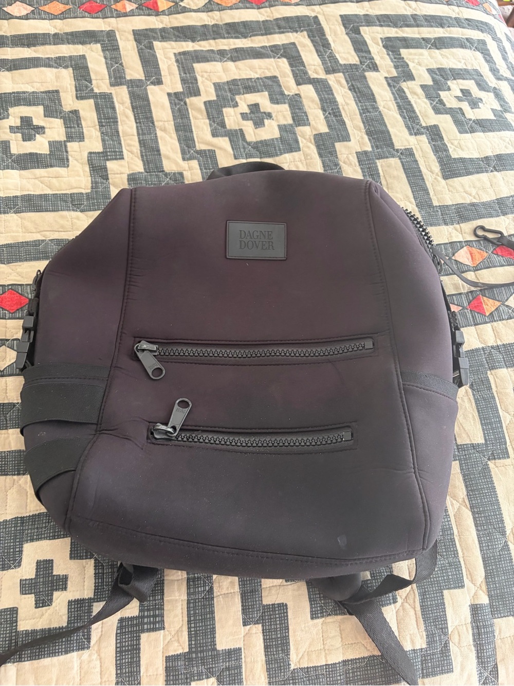Dagne Dover Black Neoprene Baby Backpack